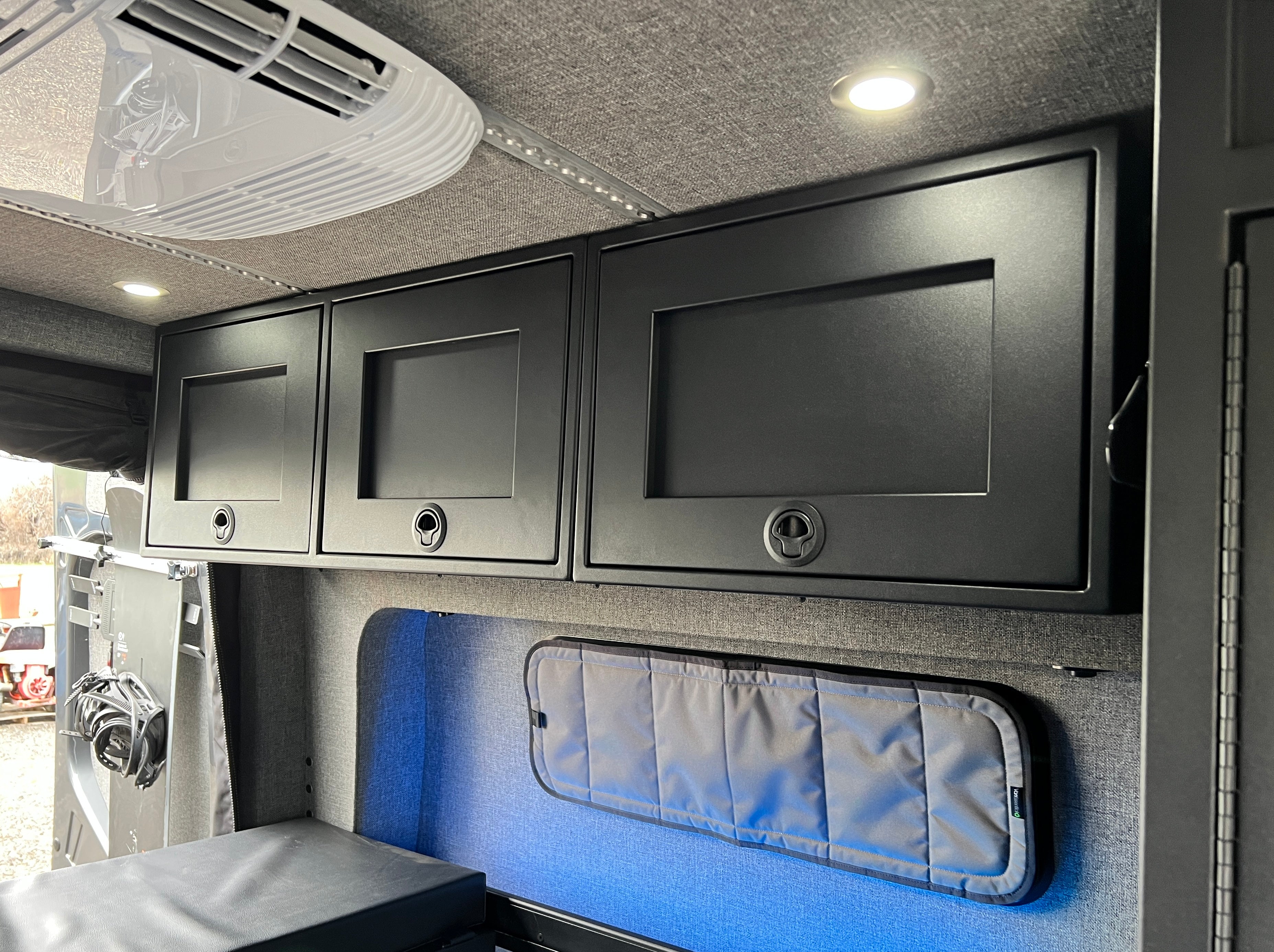 Van Wife Components 36" Upper Cabinet – Angled Powder Coated Aluminum Overland Van Cabinet
