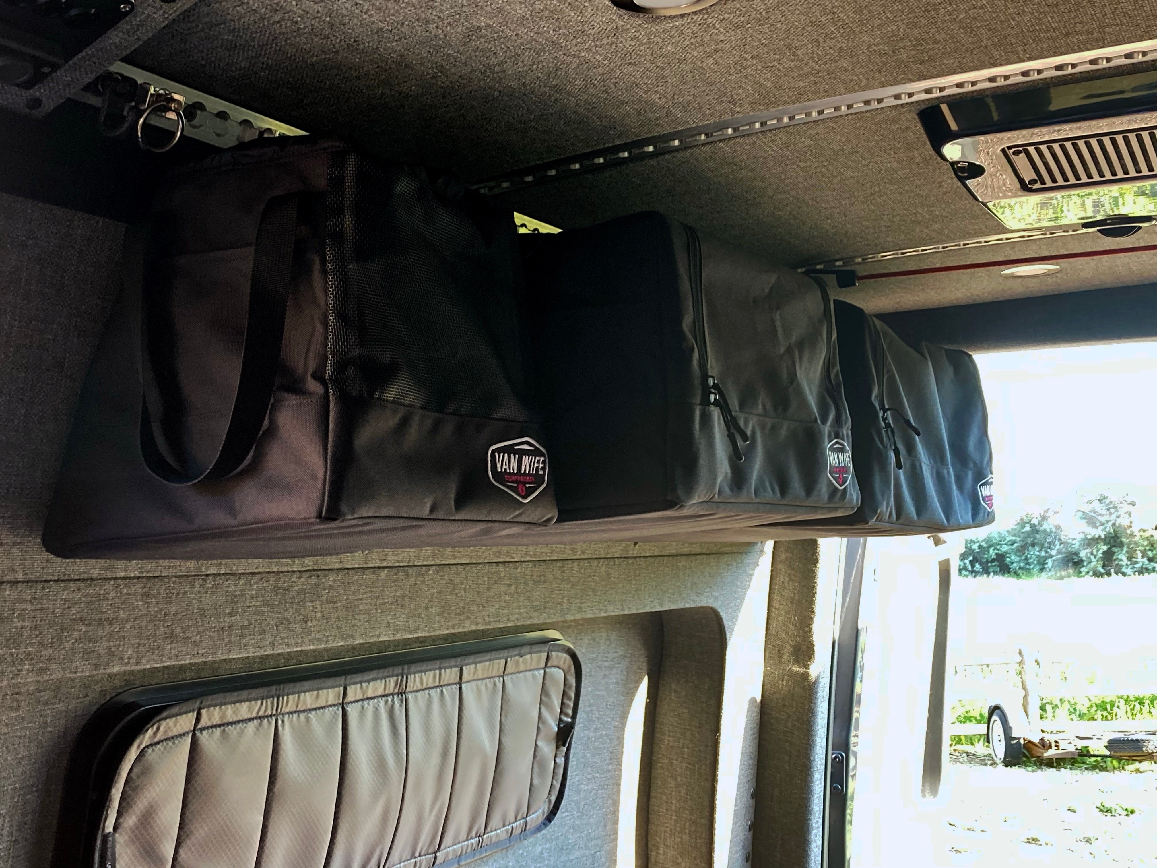 Van Wife Components 18" Hanging Storage Bag – Medium Overland Van Organizer