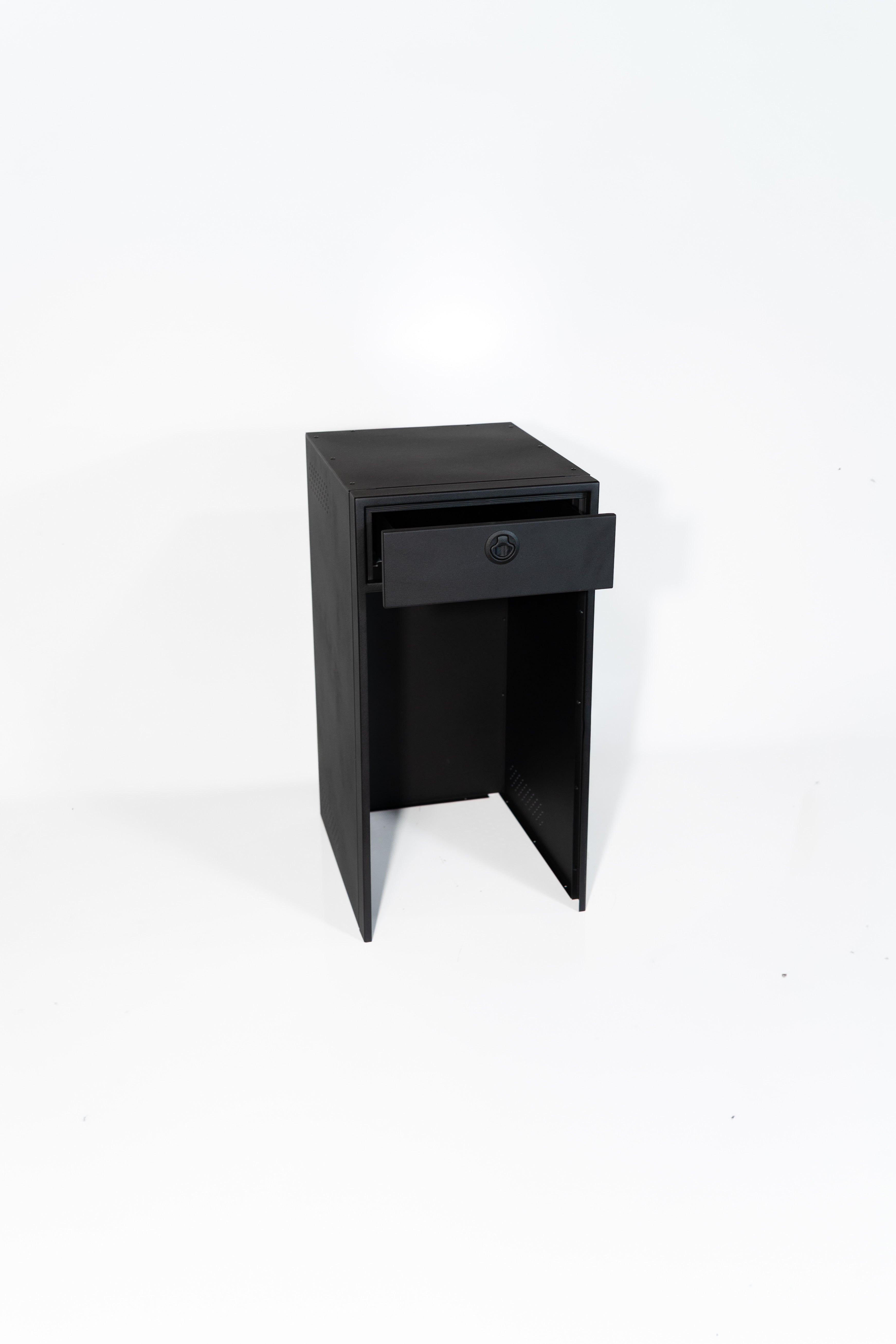 Van Wife Components 18" Fridge Base with Nova Kool R3100 – Powder Coated Aluminum Cabinet with Integrated Fridge