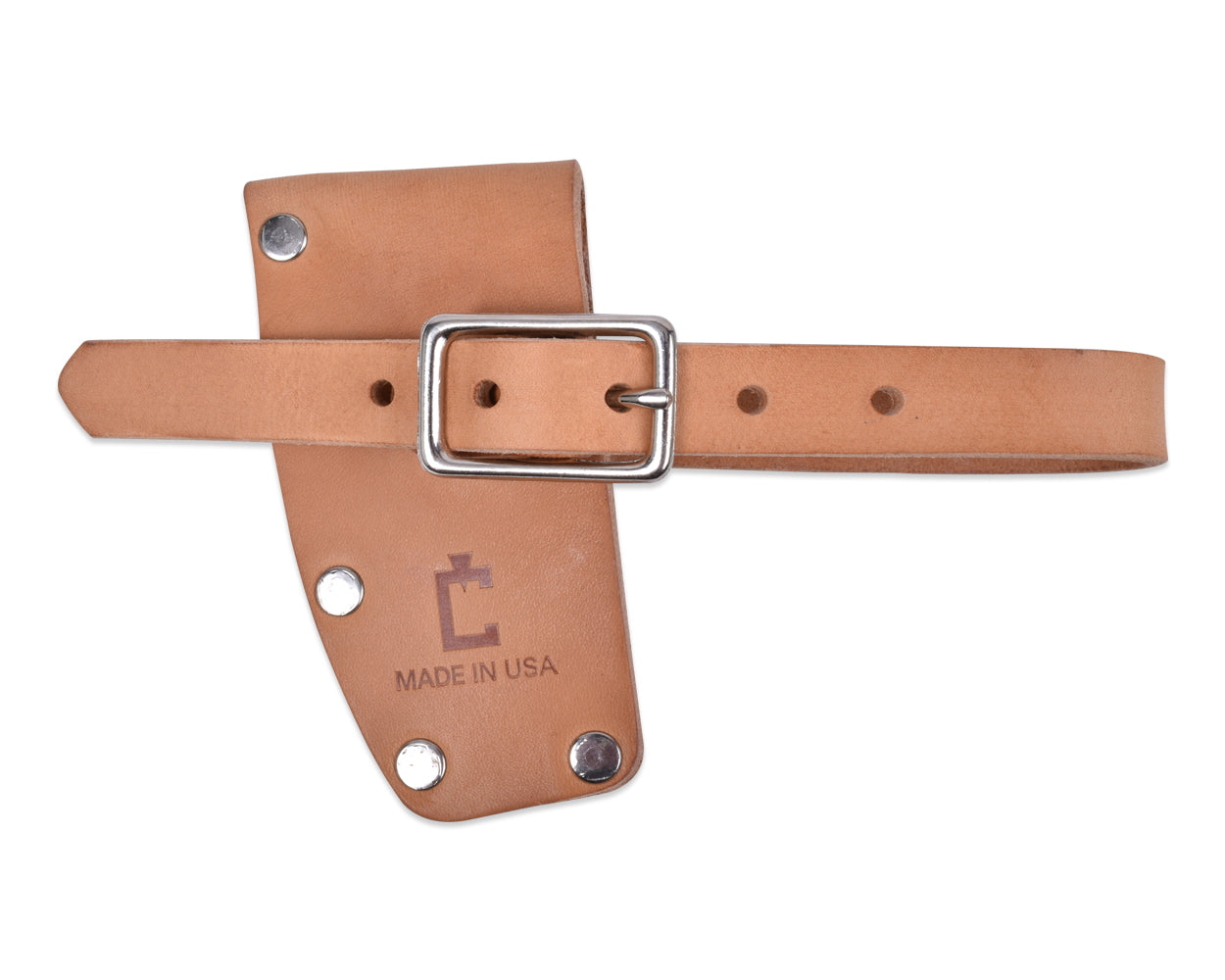Natural Leather Mask, Riveted Design with Strap for Hatchets