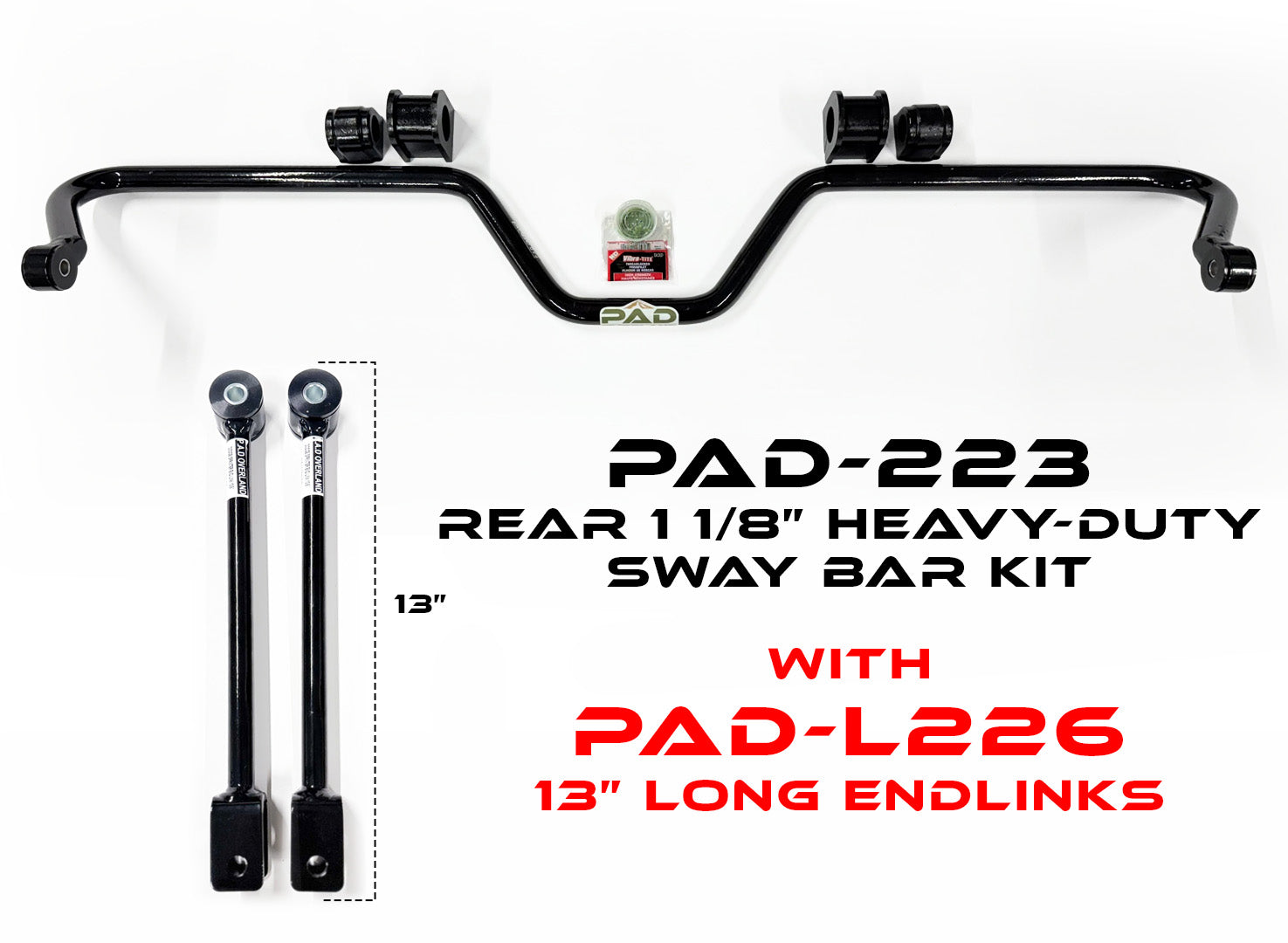 PAD-223 Rear 1 1/8” Heavy-Duty Sway Bar for 2008–2025 Mercedes Sprinter 2500 (2WD / 4WD / AWD) – image 4
