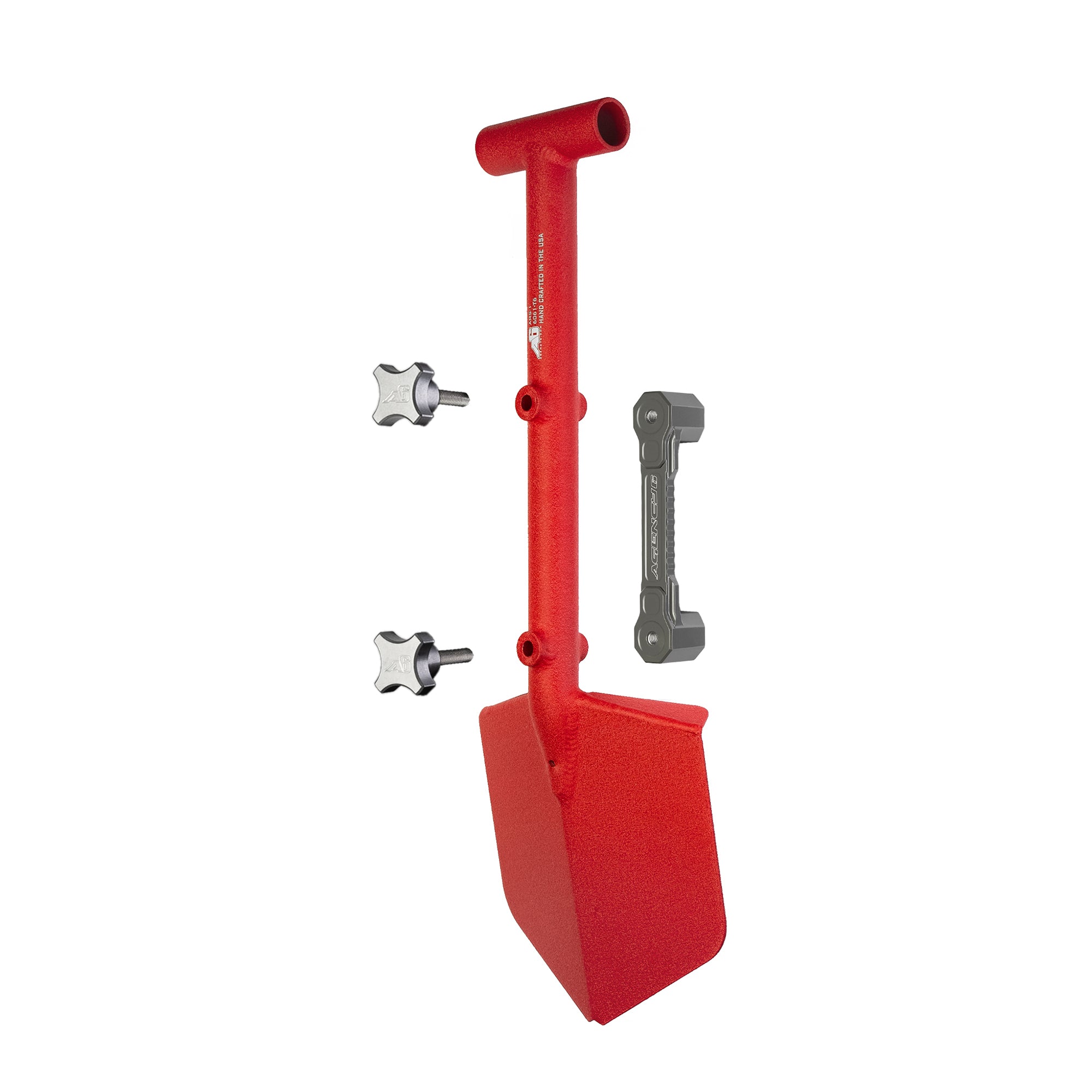 Shovel / Mount Combo - Red Mini Shovel / Grey SSM with Knobs – image 2