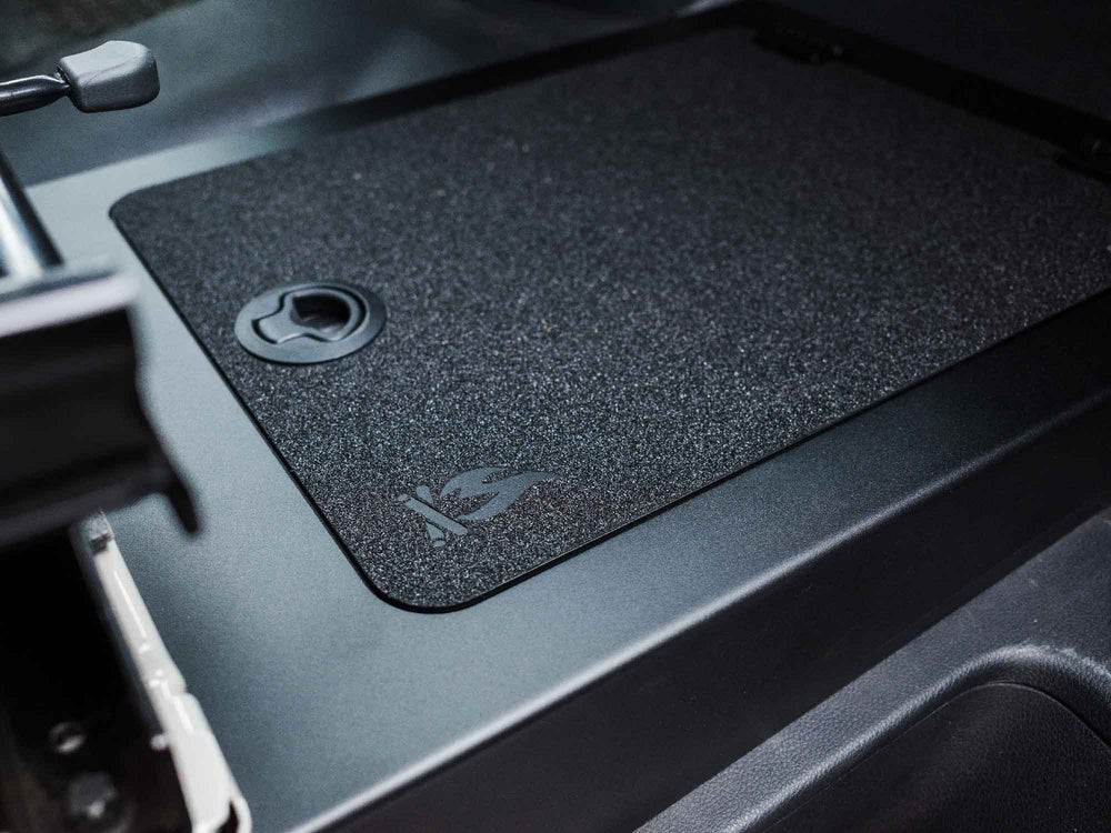 Non-skid protection on Sprinter Van Passenger Floor Riser Storage Compartment