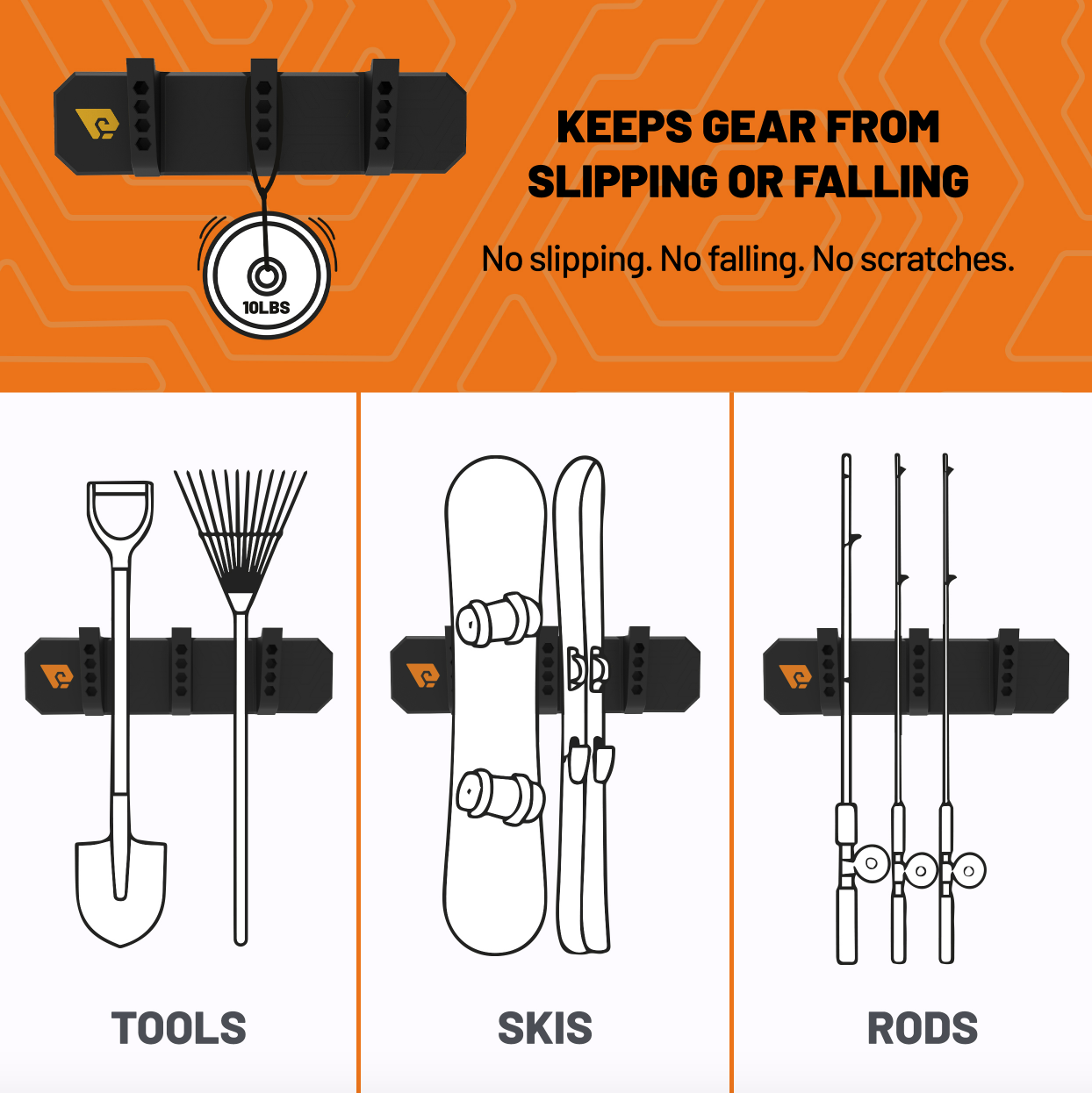 Tack Strap Magnetic Utility Strip – Tool & Gear Organizer with Hooks (10 lb Capacity) – image 6
