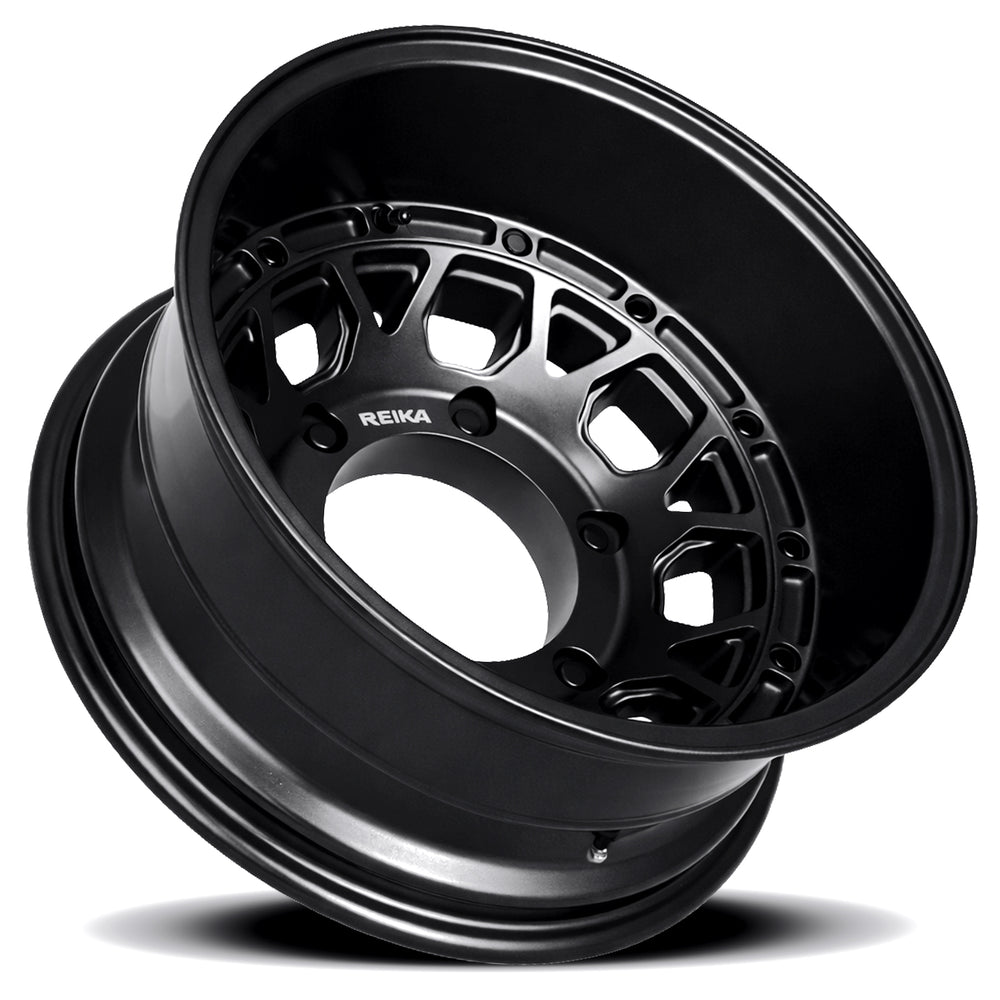 Reika R45V Marauder Super Single wheel in Satin Black – lay-down view