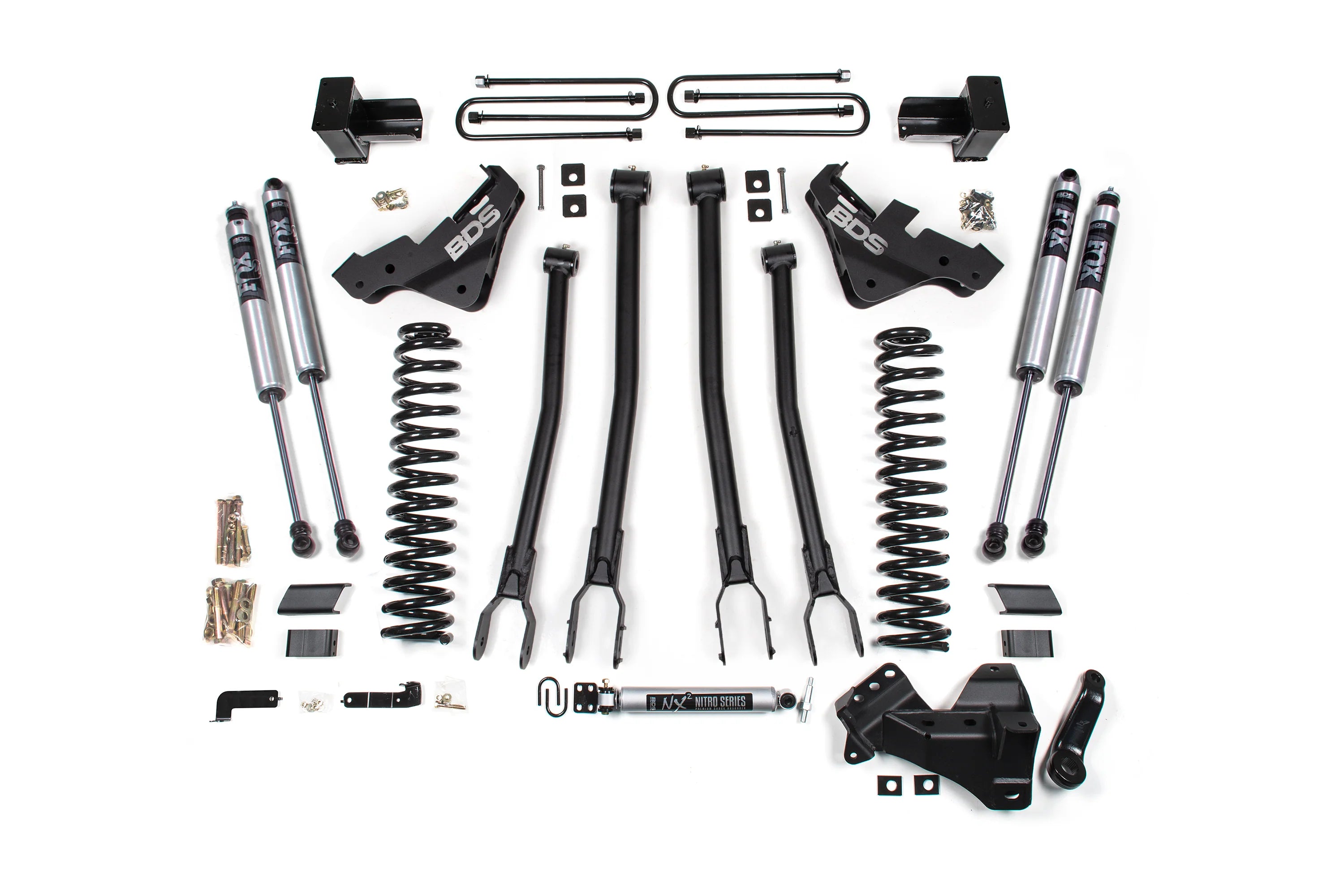 BDS Suspension FOX 2.5 Performance Elite 5 Inch 4 Link Lift Kit Ford F350 Super Duty DRW 4WD Gas (2023-2026)