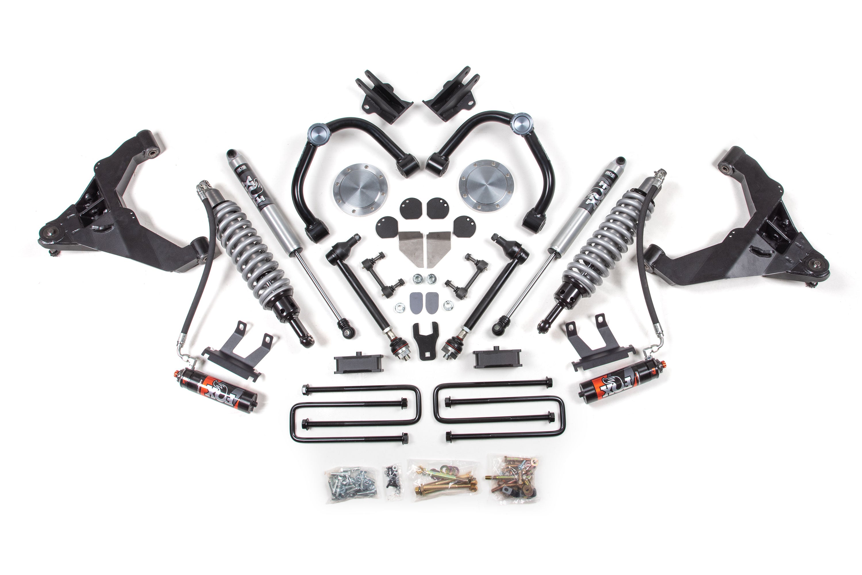 3 Inch Lift Kit | FOX Coilover Conversion | Chevy Silverado or GMC Sierra 2500HD/3500HD (20-26) Diesel | 4WD - Block Kit Without Factory Overload / FOX 2.5 Performance Elite