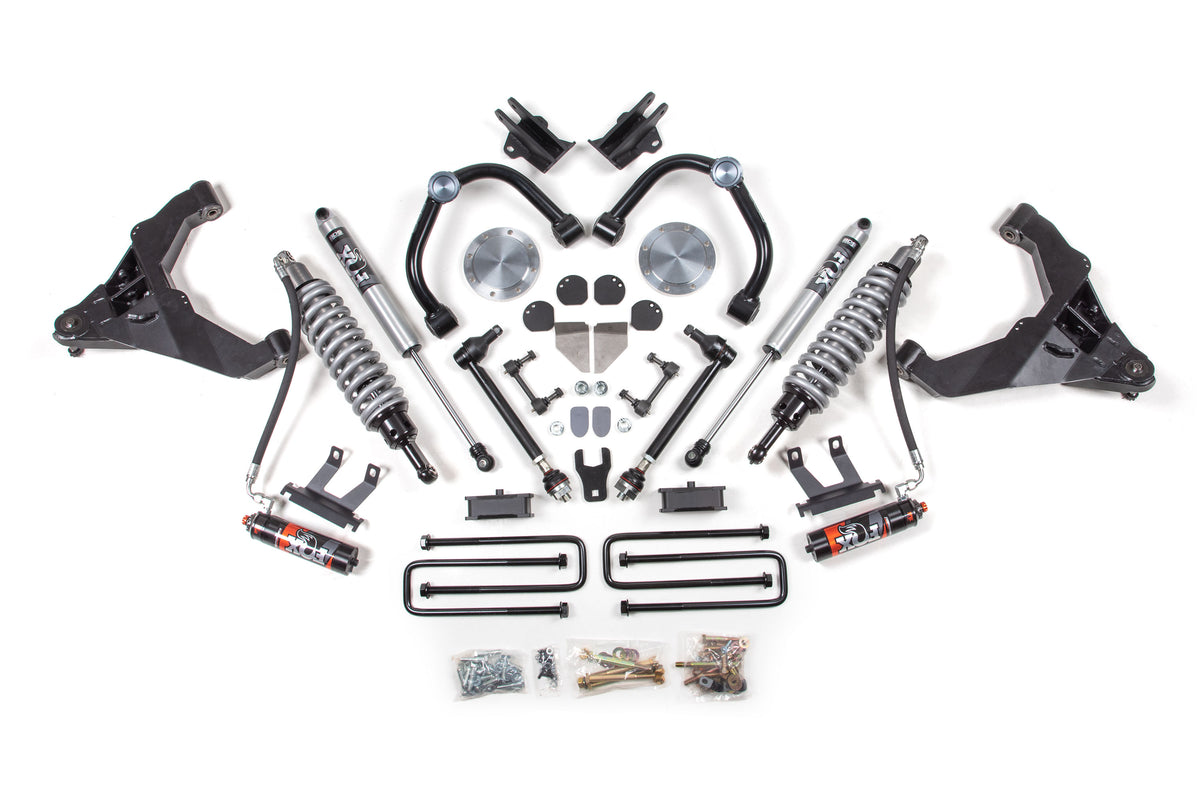 3 Inch Lift Kit | FOX Coilover Conversion | Chevy Silverado or GMC Sierra 2500HD/3500HD (20-26) Diesel | 4WD - Block Kit Without Factory Overload / FOX 2.5 Performance Elite