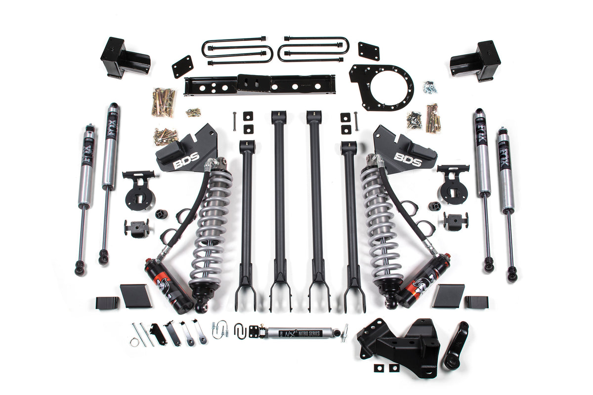 7 Inch Lift Kit w/ 4-Link | FOX 2.5 Performance Elite Coil-Over Conversion | Ford F250/F350 Super Duty (20-22) 4WD | Diesel - Leaf Springs / FOX 2.5 Performance Elite