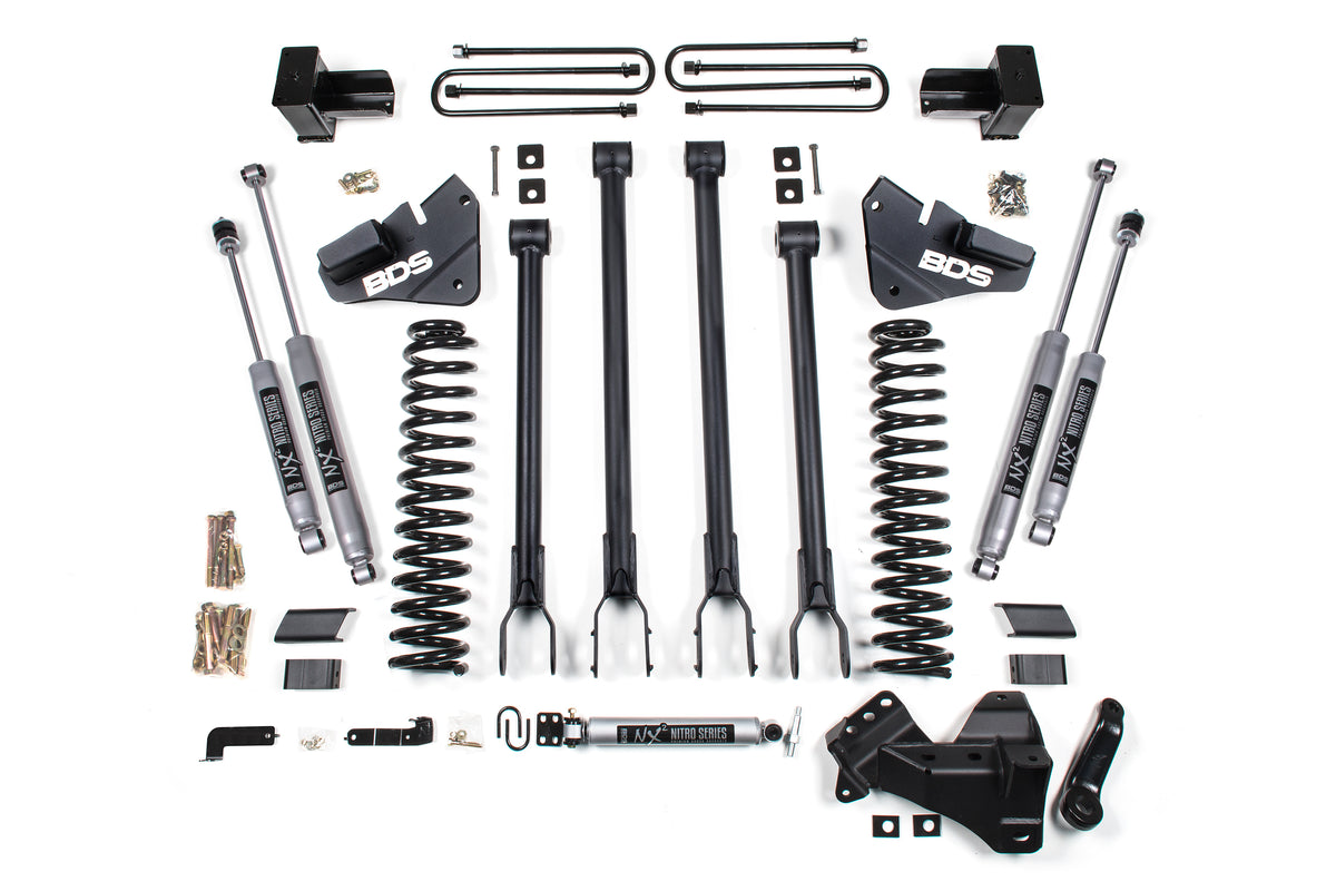 5 Inch Lift Kit w/ 4-Link | Ford F250/F350 Super Duty (20-22) 4WD | Gas - Leaf Springs / FOX 2.0 Performance Series