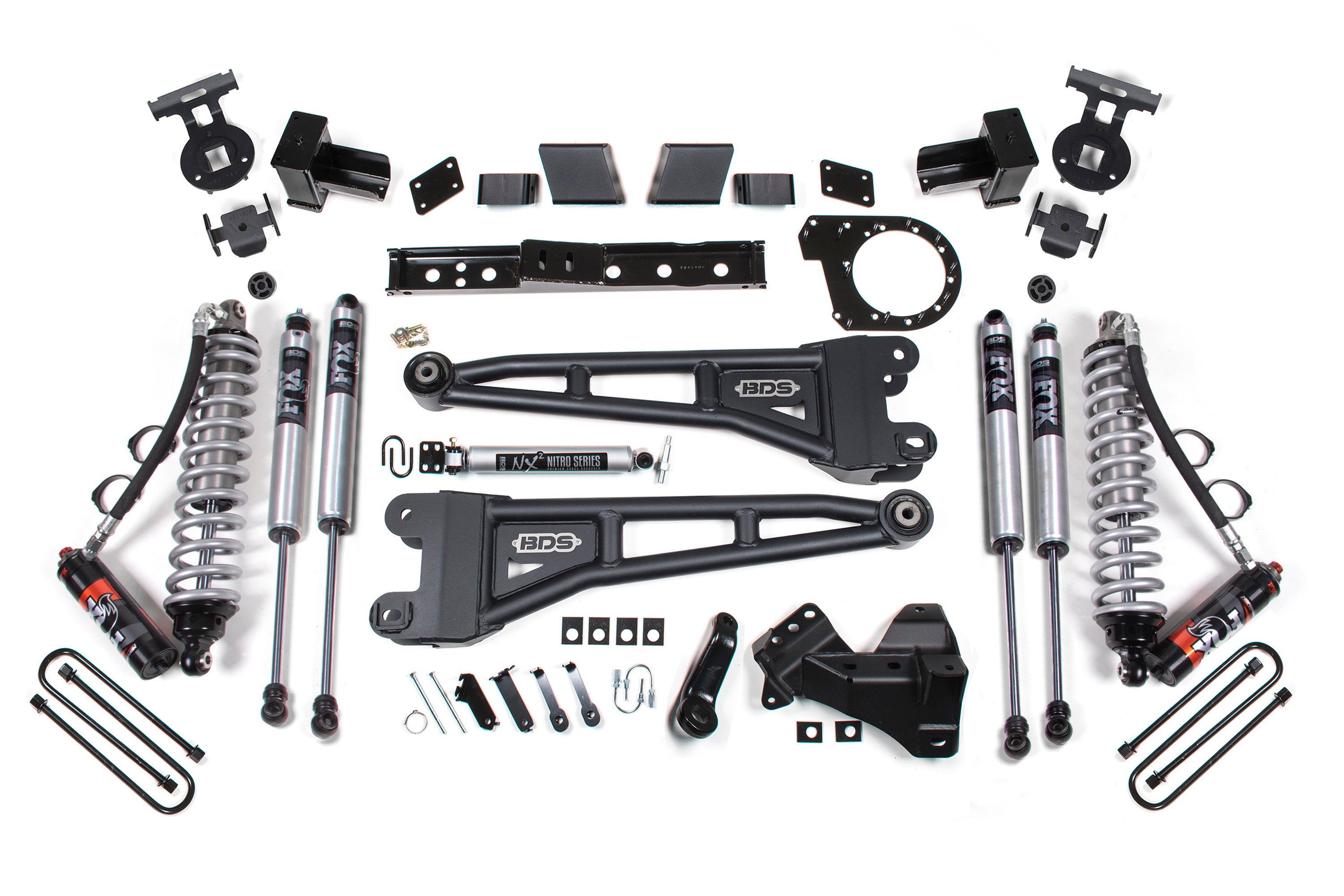 7 Inch Lift Kit w/ Radius Arm | FOX 2.5 Performance Elite Coil-Over Conversion | Ford F250/F350 Super Duty (20-22) 4WD | Diesel - Block Kit / FOX 2.5 Performance Elite