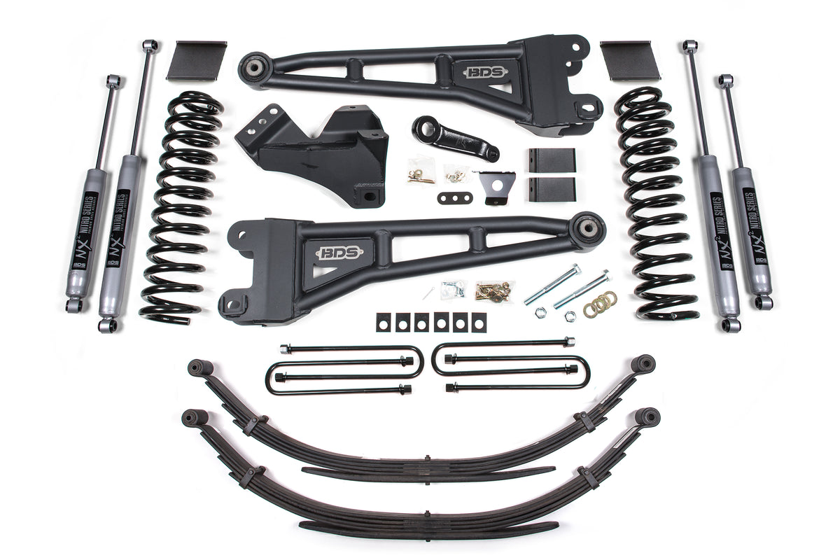 6 Inch Lift Kit w/ Radius Arm | Ford F250/F350 Super Duty (11-16) 4WD | Diesel - Factory 2 Inch Rear Blocks / NX2 Nitro Series