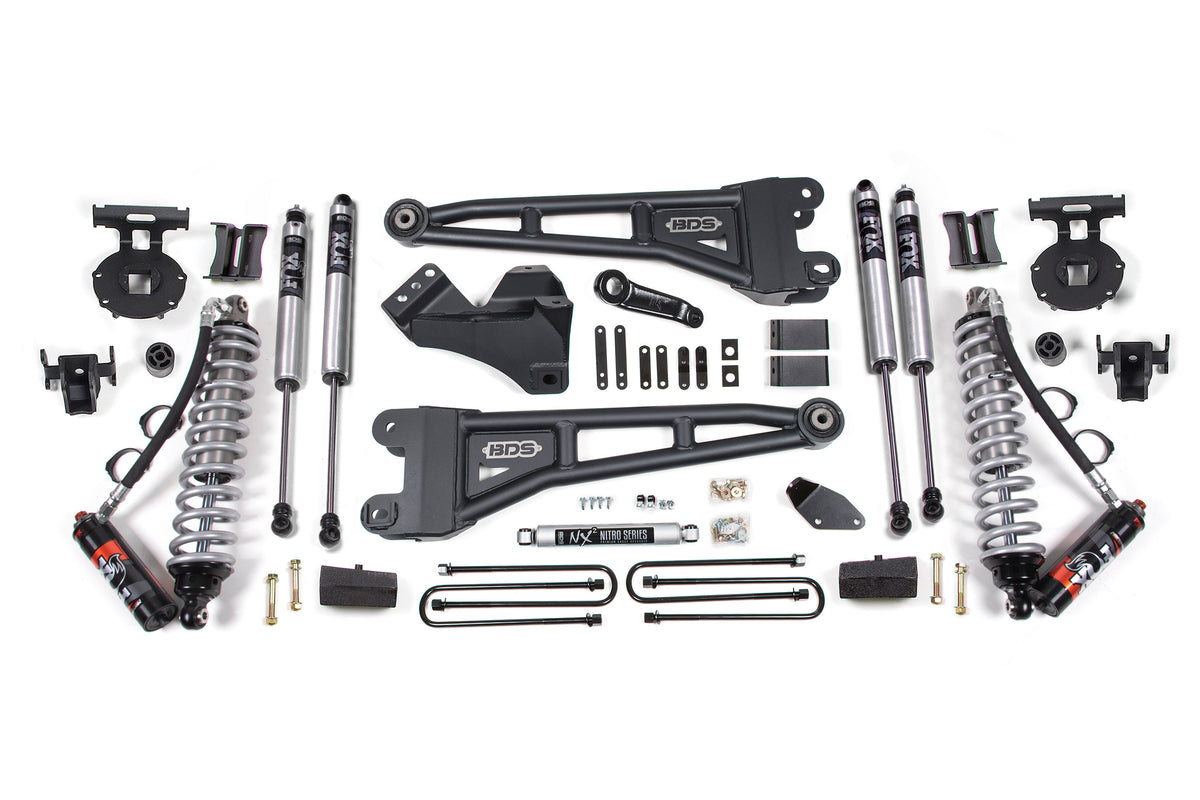 4 Inch Lift Kit w/ Radius Arm | FOX 2.5 Performance Elite Coil-Over Conversion | Ford F250/F350 Super Duty (08-10) 4WD | Diesel - Leaf Springs