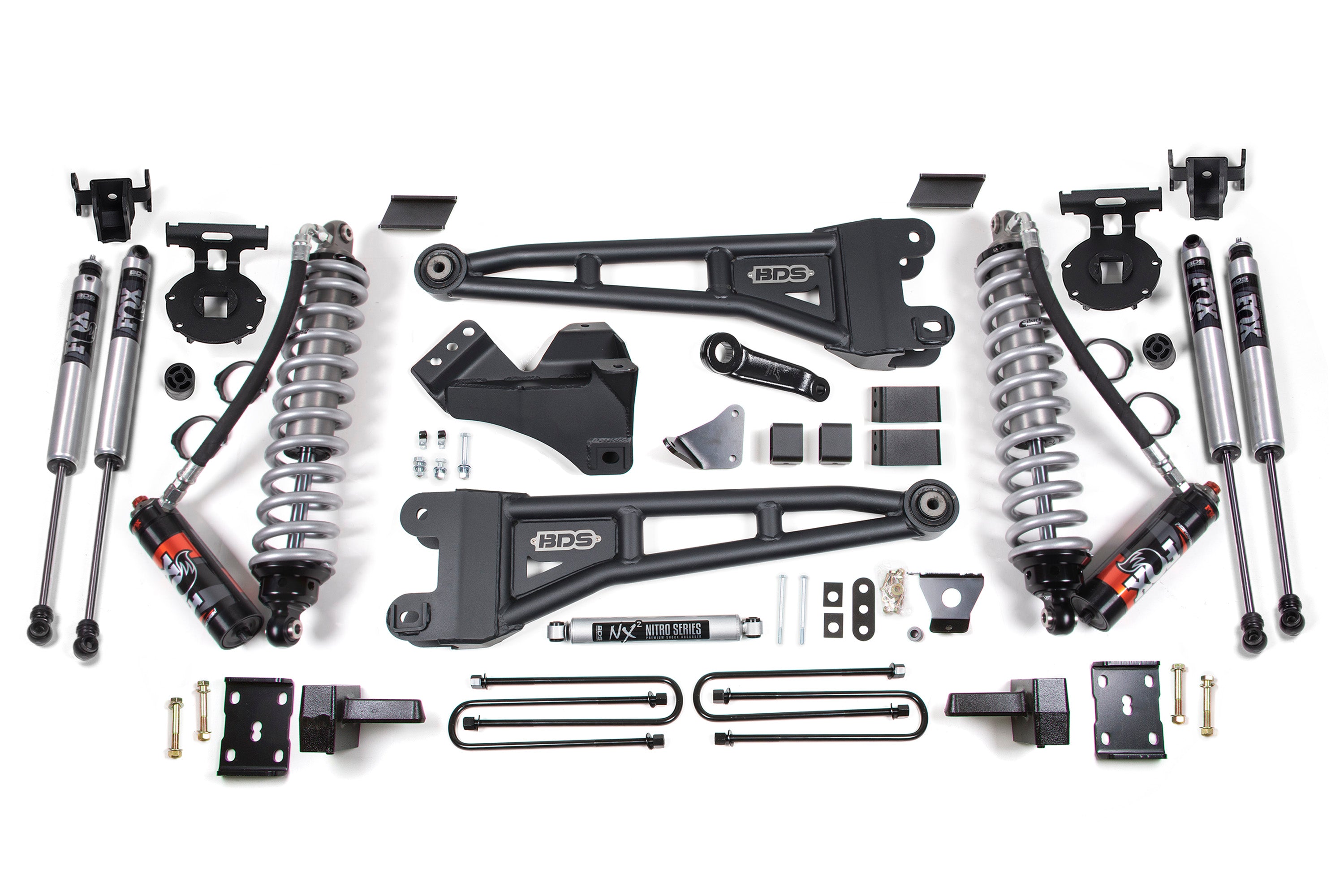 6 Inch Lift Kit w/ Radius Arm | FOX 2.5 Performance Elite Coil-Over Conversion | Ford F250/F350 Super Duty (08-10) 4WD | Diesel - Block Kit With Factory Overload