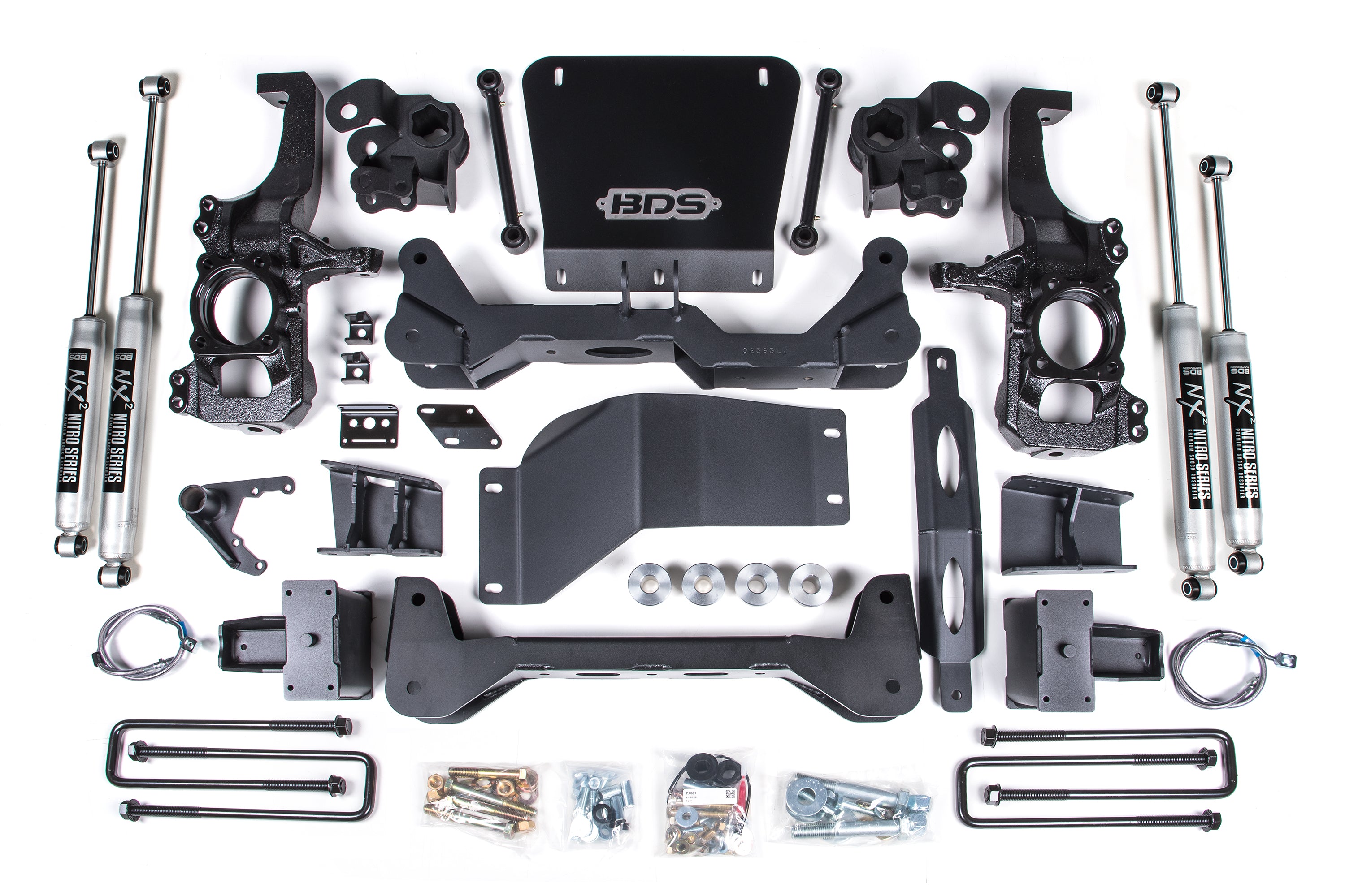 6.5 Inch Lift Kit | Chevy Silverado or GMC Sierra 2500HD/3500HD (20-26) 4WD - 5 Inch Block Kit With Overload / FOX 2.0 Performance Series