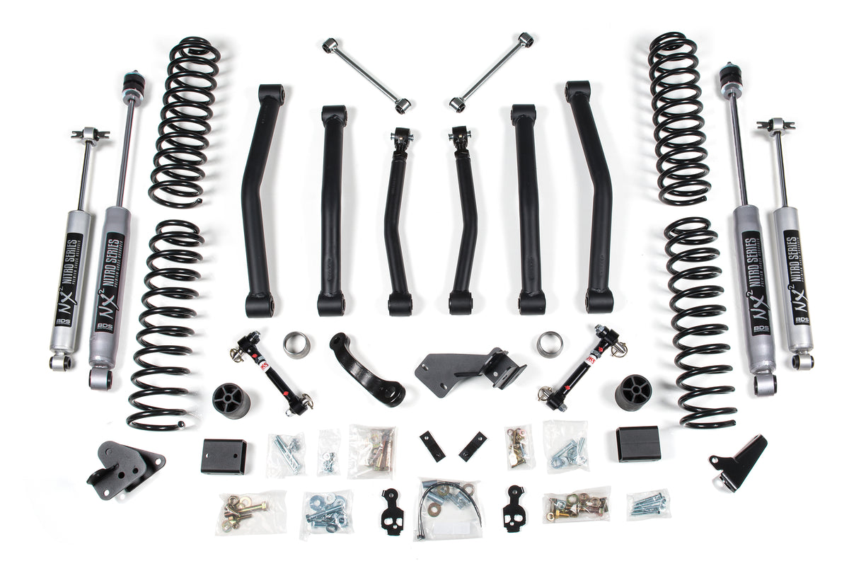 4.5 Inch Lift Kit | Jeep Wrangler JK (12-18) 4-Door - FOX 2.0 Performance Series / Disconnects