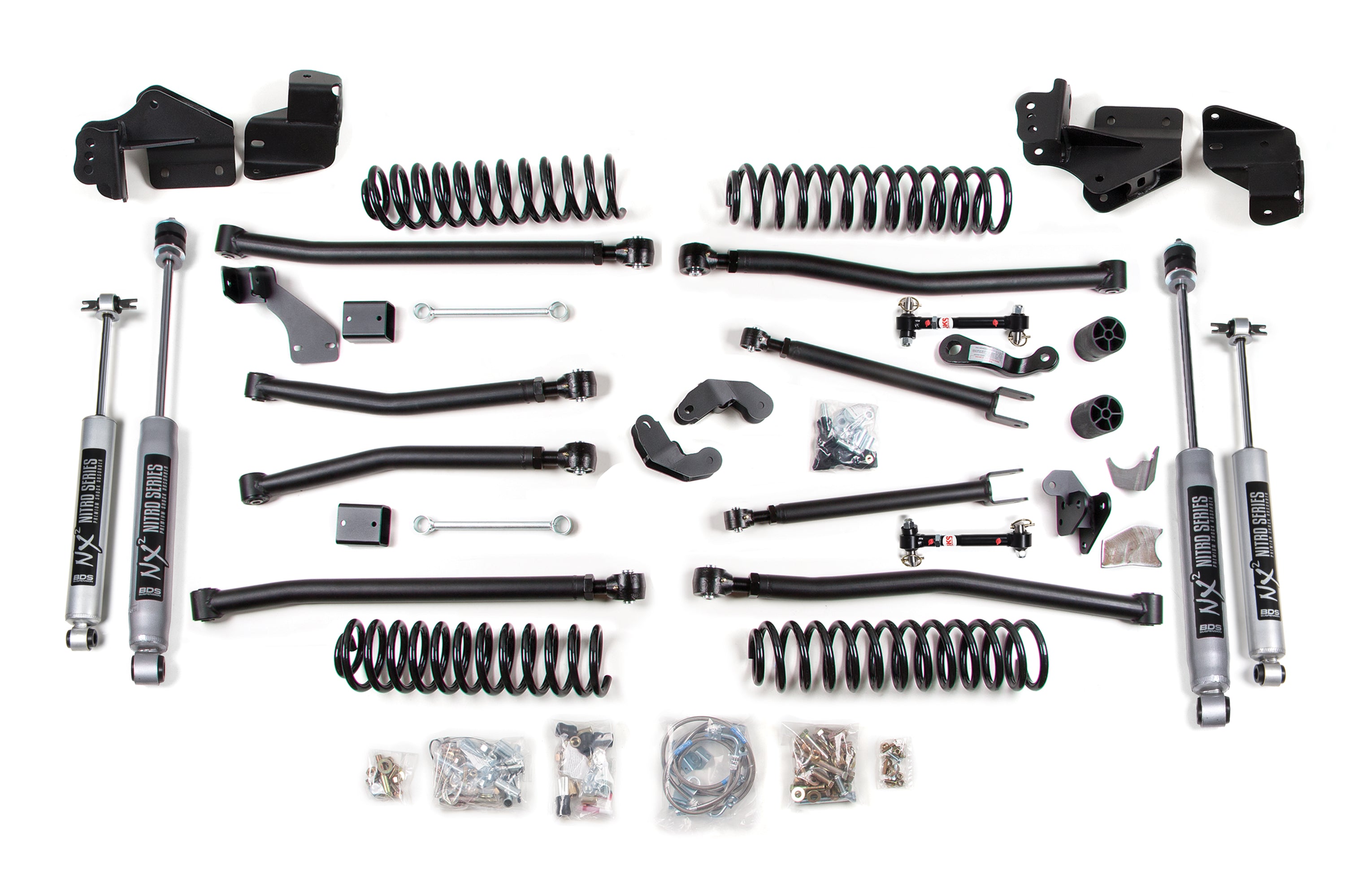 4 Inch Lift Kit | Long Arm | Jeep Wrangler JK (07-18) 2-Door - FOX 2.0 Performance Series / Disconnects
