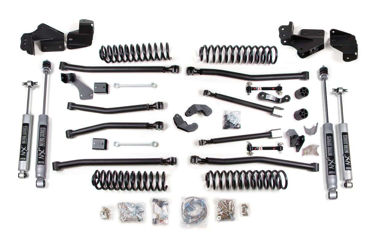 4 Inch Lift Kit | Long Arm | Jeep Wrangler JK (07-18) 2-Door - NX2 Nitro Series / Fixed Links