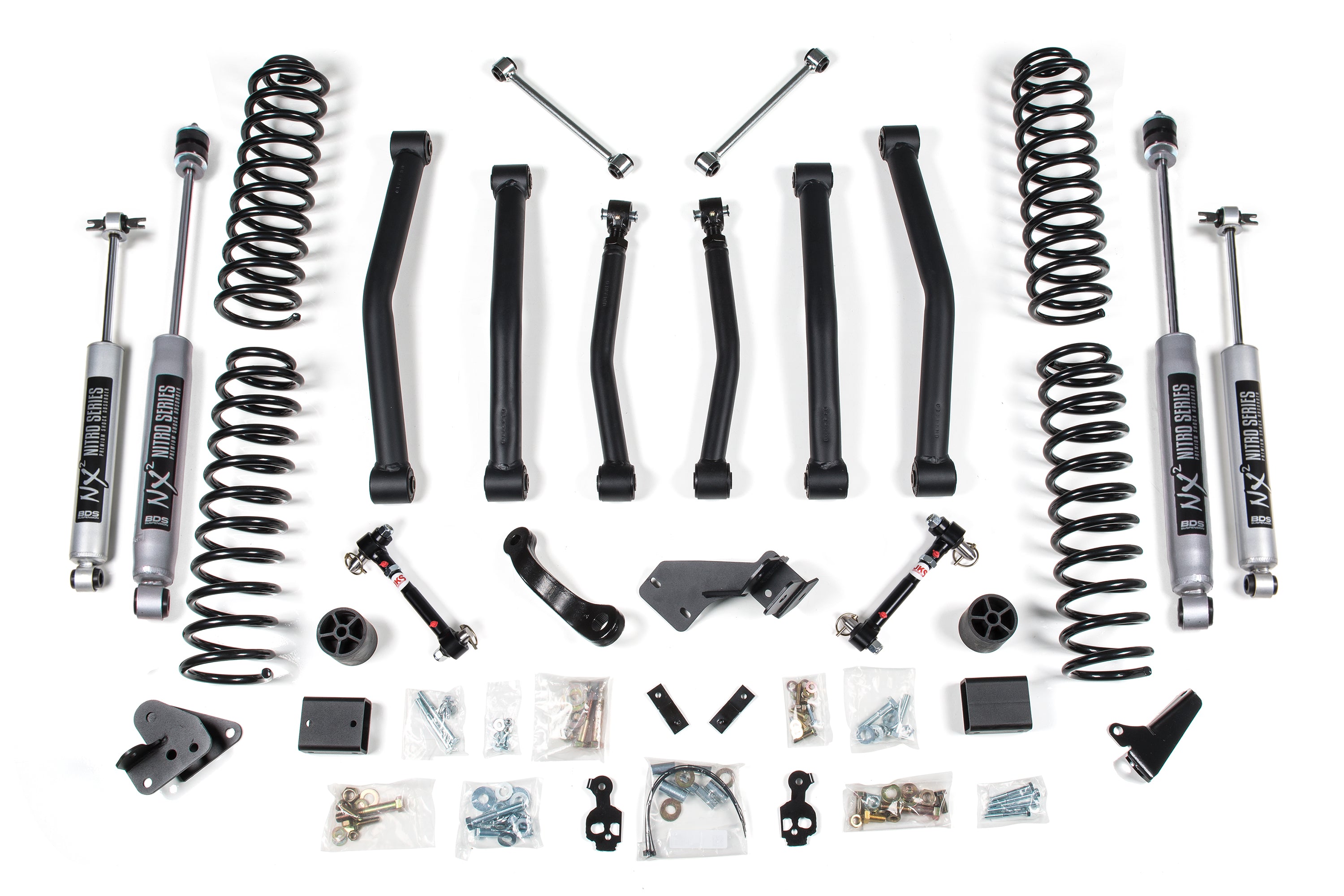 4.5 Inch Lift Kit | Jeep Wrangler JK (07-11) 4-Door - FOX 2.0 Performance Series / Fixed Links