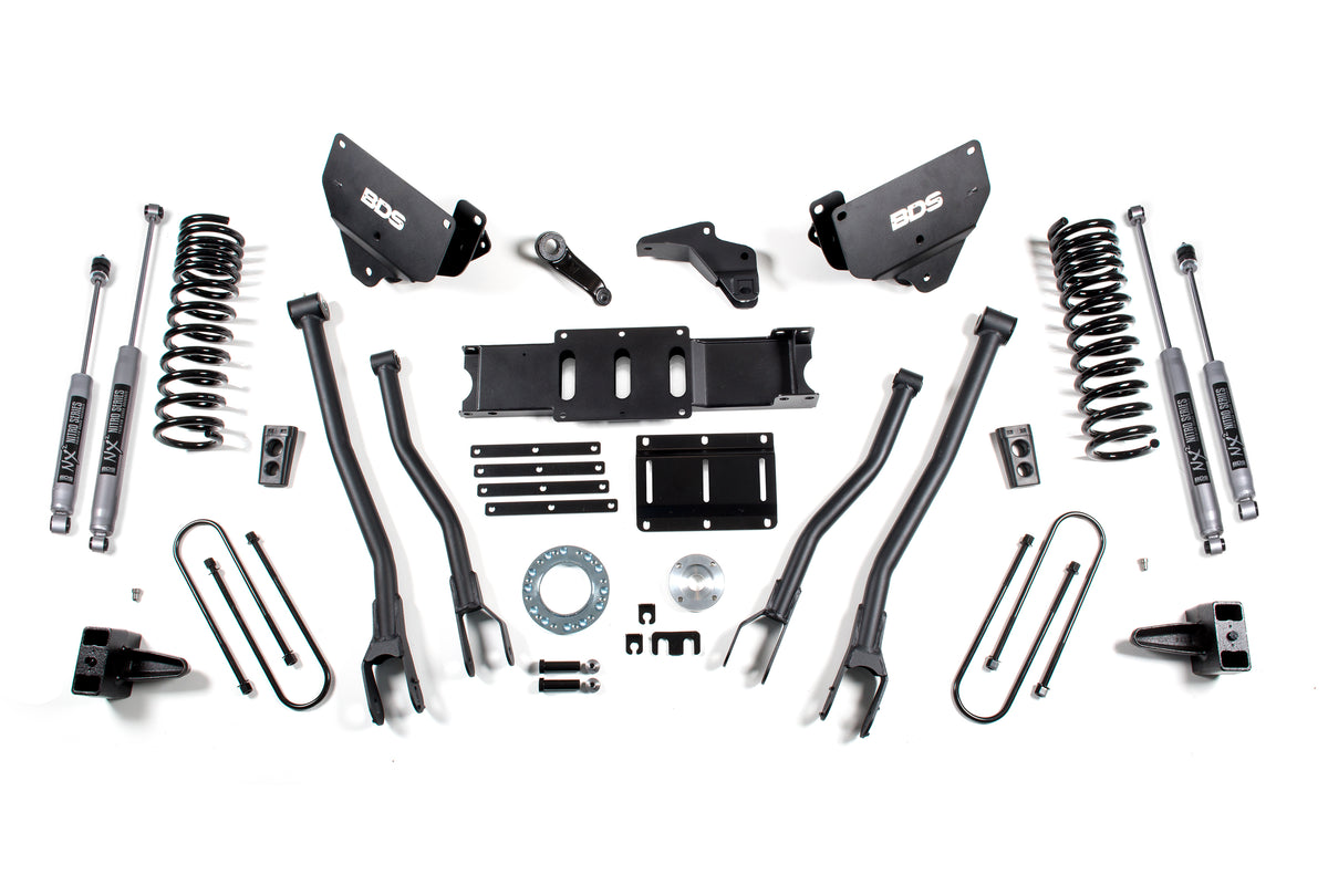 6 Inch Lift Kit w/ 4-Link | Ram 3500 (13-18) 4WD | Diesel - Leaf Springs / 8 Bolt / NX2 Nitro Series