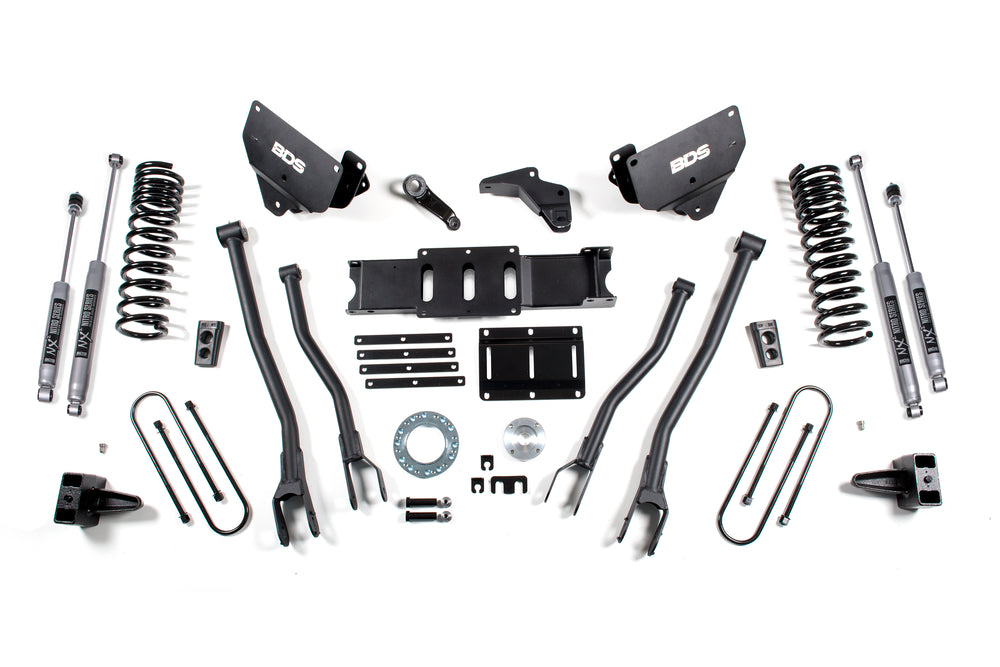 5.5 Inch Lift Kit w/ 4-Link | Ram 3500 (13-18) 4WD | Gas - 4 Inch Block Kit / NX2 Nitro Series