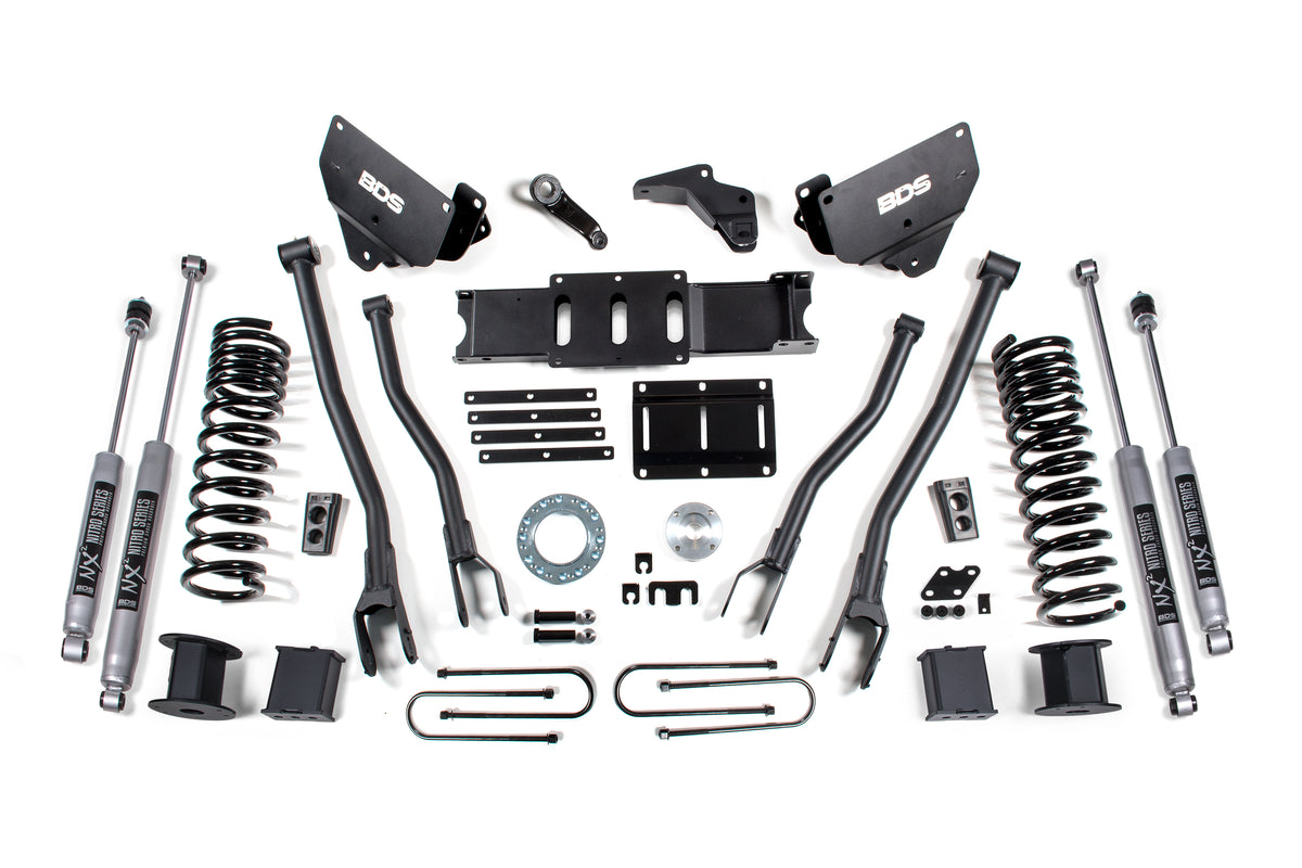 5.5 Inch Lift Kit w/ 4-Link | Ram 3500 w/ Rear Air Ride (13-18) 4WD | Gas - NX2 Nitro Series