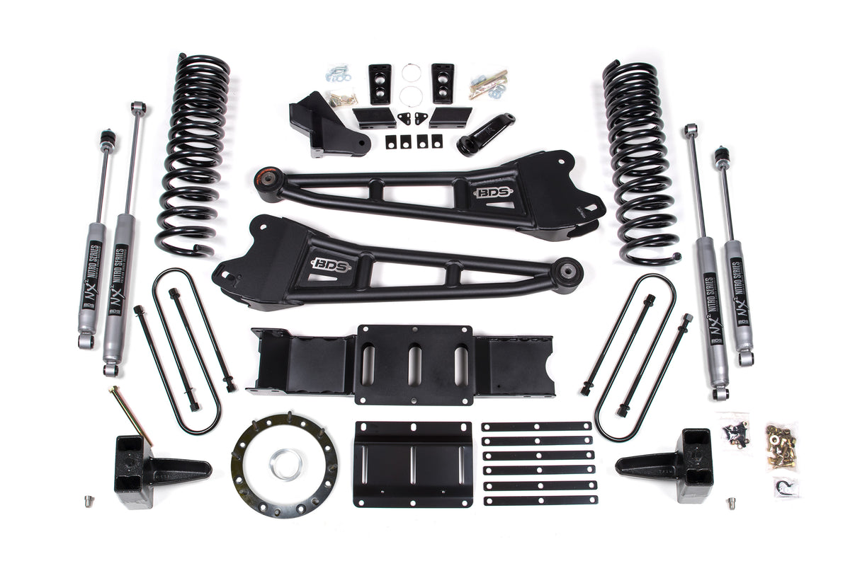 6 Inch Lift Kit w/ Radius Arm | Ram 3500 (19-24) 4WD | Diesel - Without Factory Rear Overload Leaf / 8 Bolt / NX2 Nitro Series