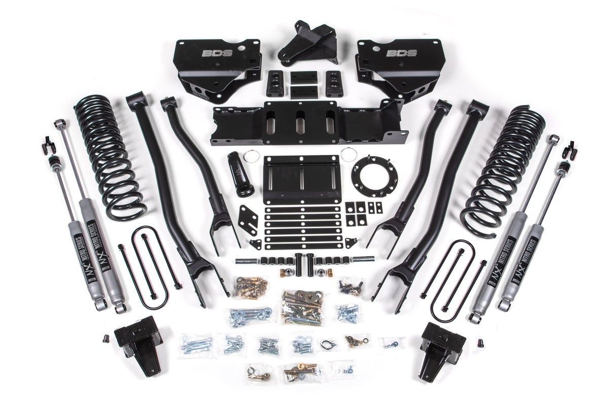 6 Inch Lift Kit w/ 4-Link | Ram 3500 (19-24) 4WD | Diesel - Without Factory Rear Overload Leaf / 8 Bolt / NX2 Nitro Series