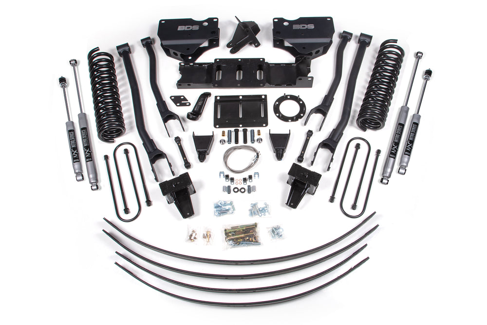 8 Inch Lift Kit w/ 4-Link | Ram 3500 (19-24) 4WD | Diesel - With Factory Rear Overload Leaf / 6 Bolt / NX2 Nitro Series