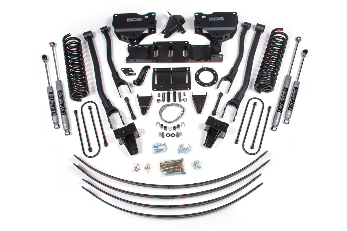 8 Inch Lift Kit w/ 4-Link | Ram 3500 (19-24) 4WD | Diesel - Without Factory Rear Overload Leaf / 8 Bolt / NX2 Nitro Series