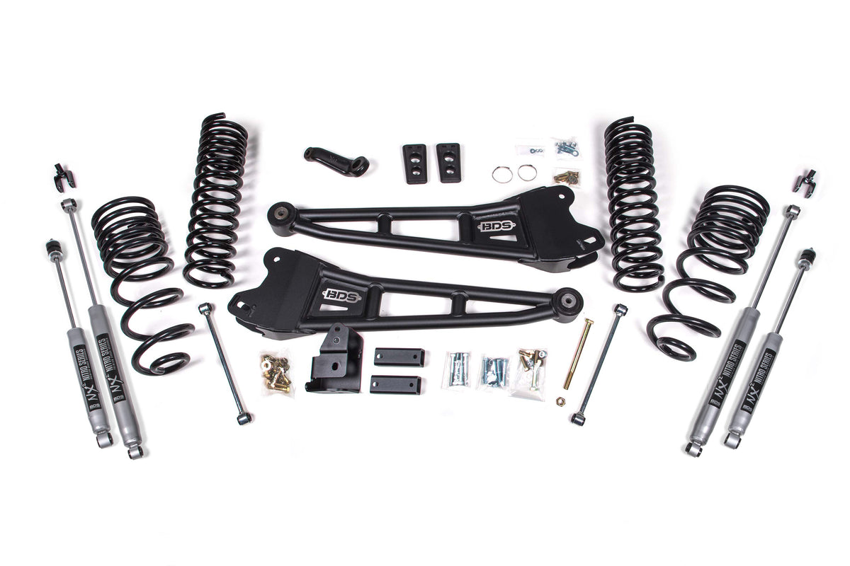 4 Inch Lift Kit w/ Radius Arm | Ram 2500 (14-18) 4WD | Gas - FOX 2.0 Performance Series