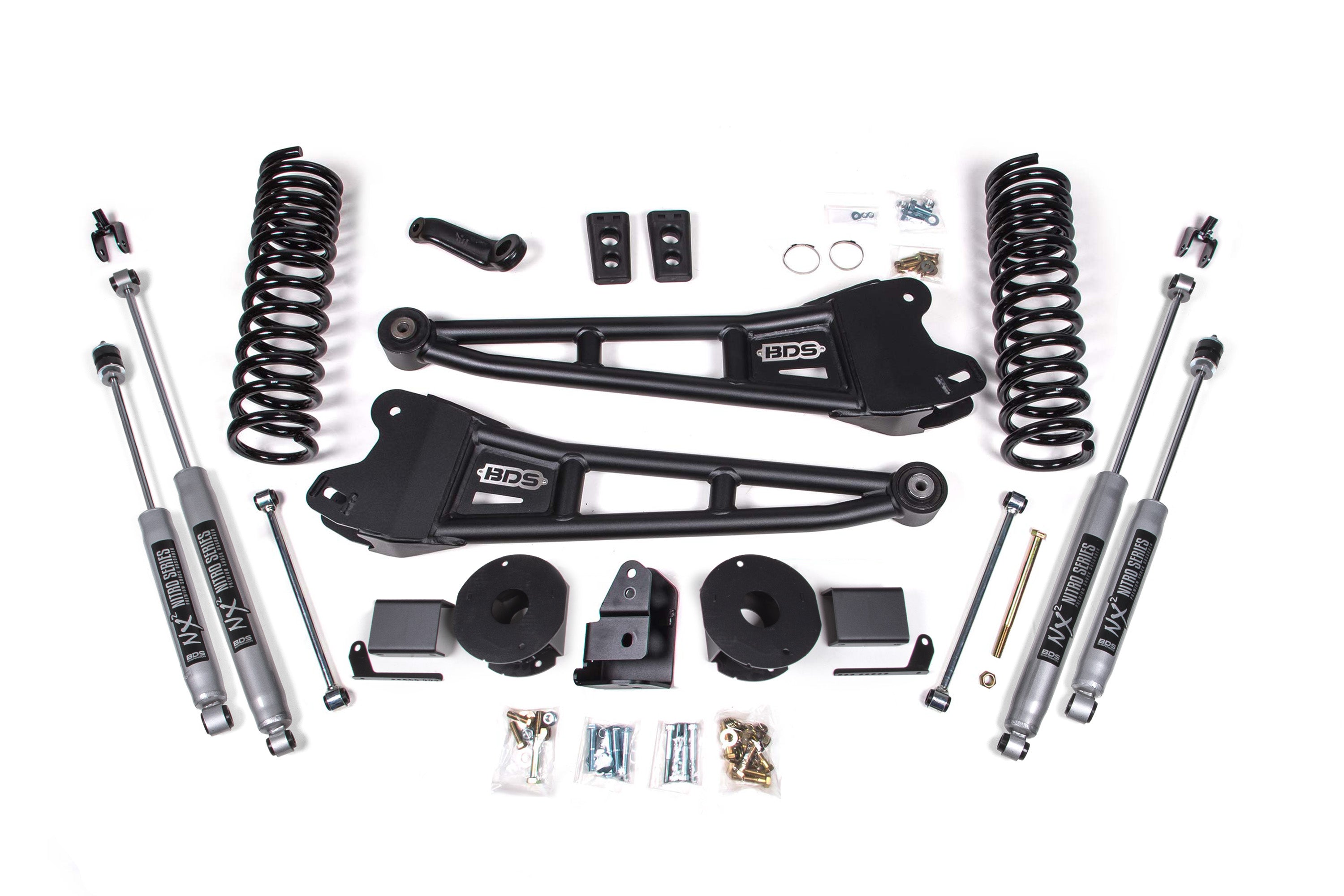 4 Inch Lift Kit w/ Radius Arm | Ram 2500 w/ Rear Air Ride (14-18) 4WD | Gas - NX2 Nitro Series