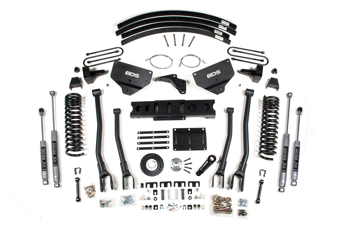 8 Inch Lift Kit w/ 4-Link | Ram 3500 (13-18) 4WD | Diesel - Leaf Springs / 8 Bolt / FOX 2.0 Performance Series