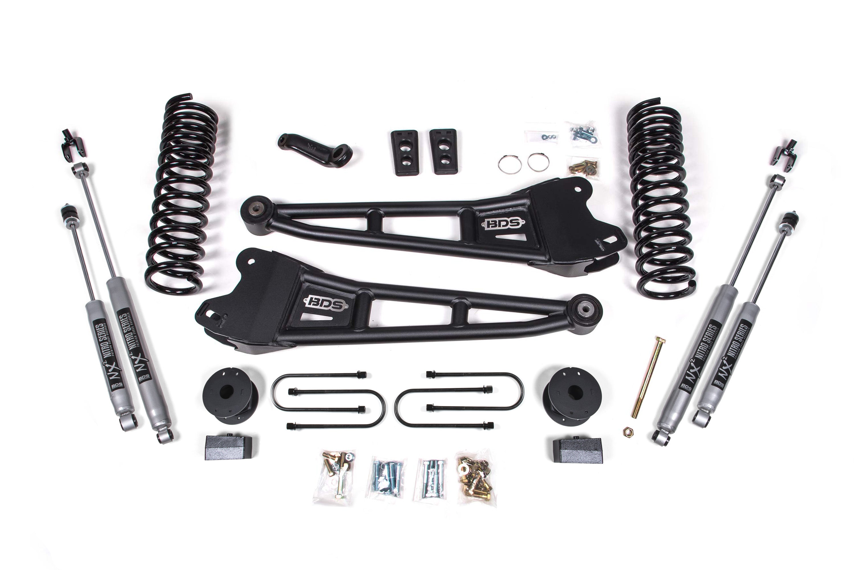 4 Inch Lift Kit w/ Radius Arm | Ram 3500 w/ Rear Air Ride (13-18) 4WD | Diesel - NX2 Nitro Series
