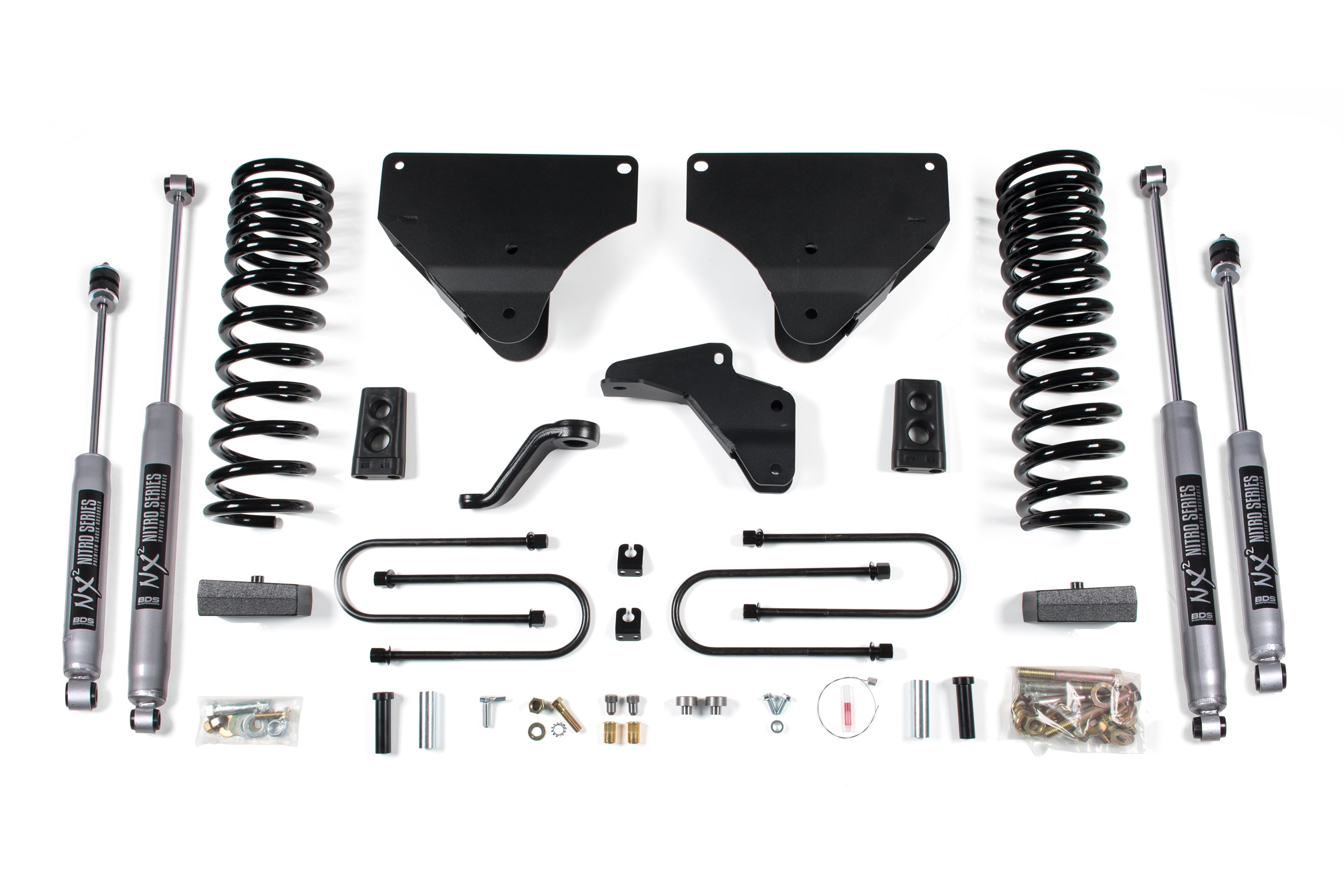 4 Inch Lift Kit | Ram 3500 (13-18) 4WD | Gas - 2 Inch Block Kit / NX2 Nitro Series