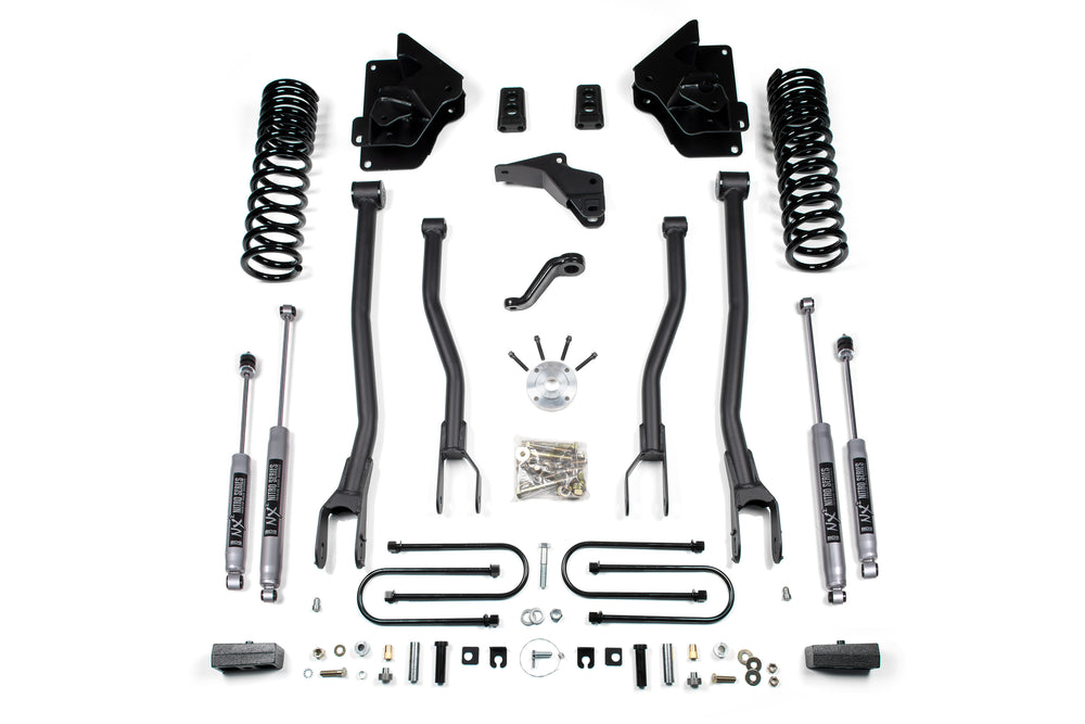 4 Inch Lift Kit w/ 4-Link | Ram 3500 (13-18) 4WD | Gas - 2 Inch Block Kit / NX2 Nitro Series