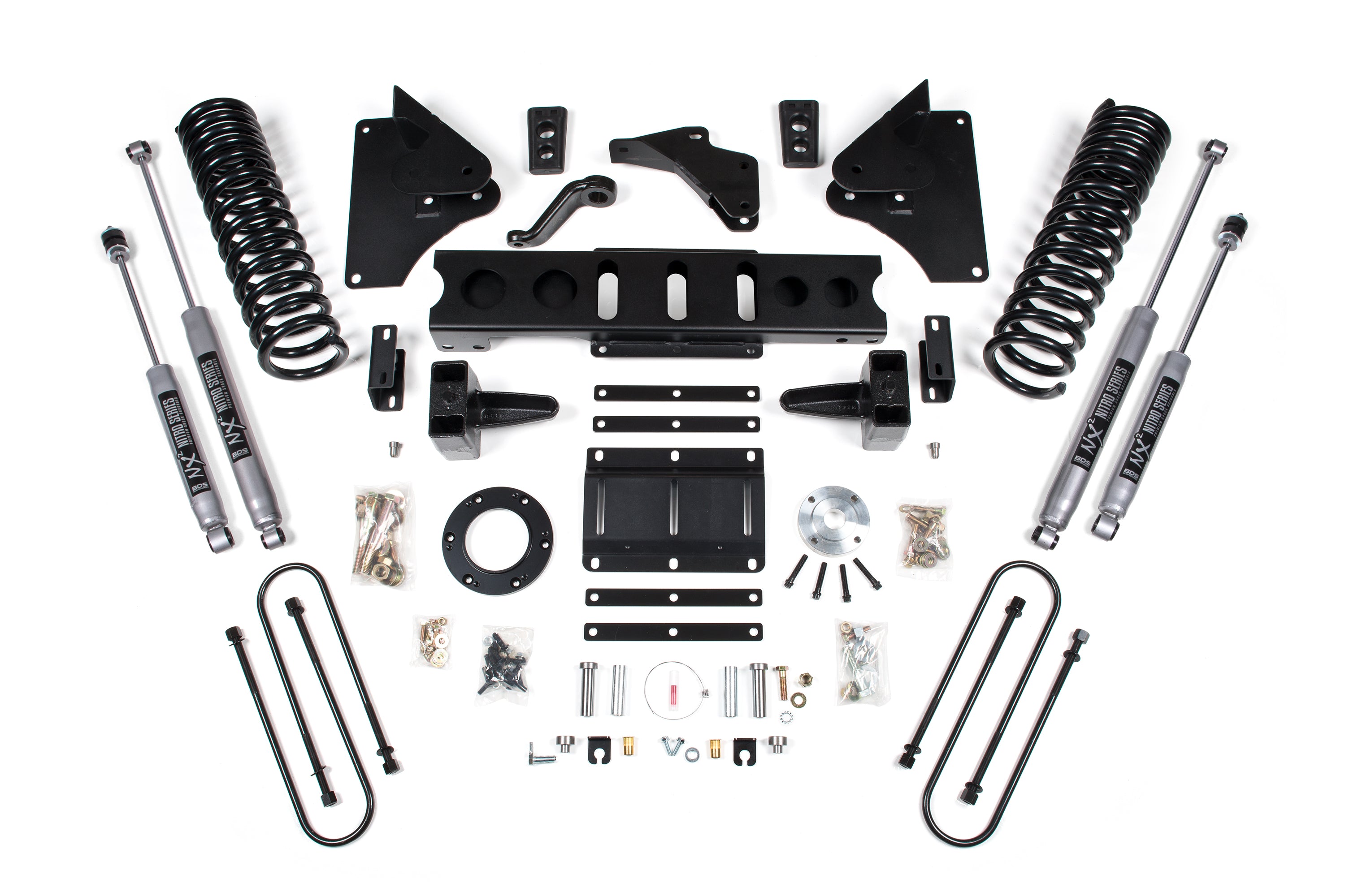 6 Inch Lift Kit | Ram 3500 (13-18) 4WD | Diesel - 5 Inch Block Kit / 8 Bolt / NX2 Nitro Series