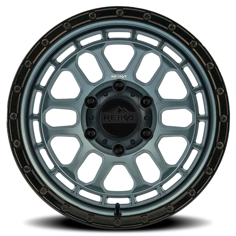 Reika R35 Rambler wheel in Gloss Graphite / Gloss Black Ring – face view