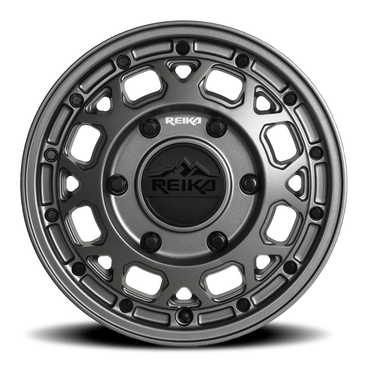 Reika R45V Marauder wheel in Satin Gunmetal – face view