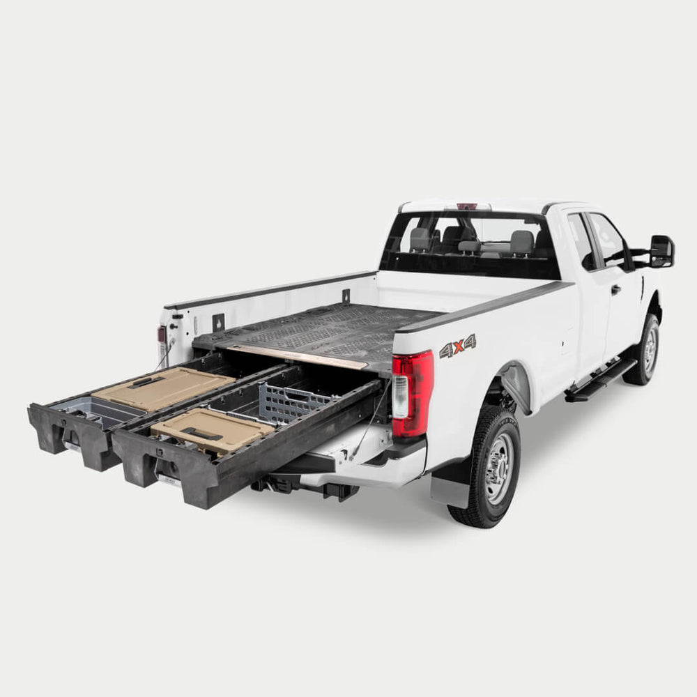 [XF6, XF7, XG5, XG9, XG10, XR5, XS4, XS5] Drawer System in the back of an 8 foot truck.