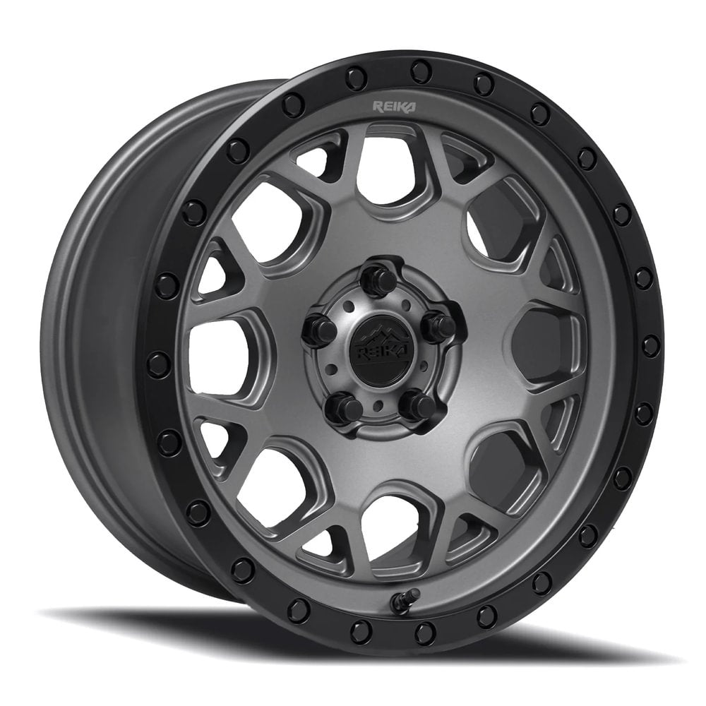 Reika R45 Marauder wheel in Gunmetal Grey / Satin Black Ring