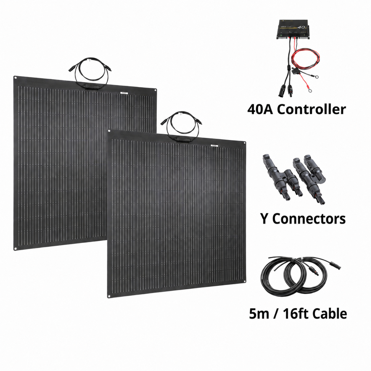 Lensun 200W Flexible Solar Panel, Advanced N-type solar cells 25% efficiency
